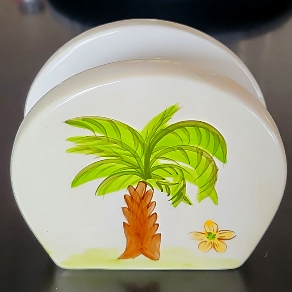 Palm Tree Napkin/ Envelope Holder